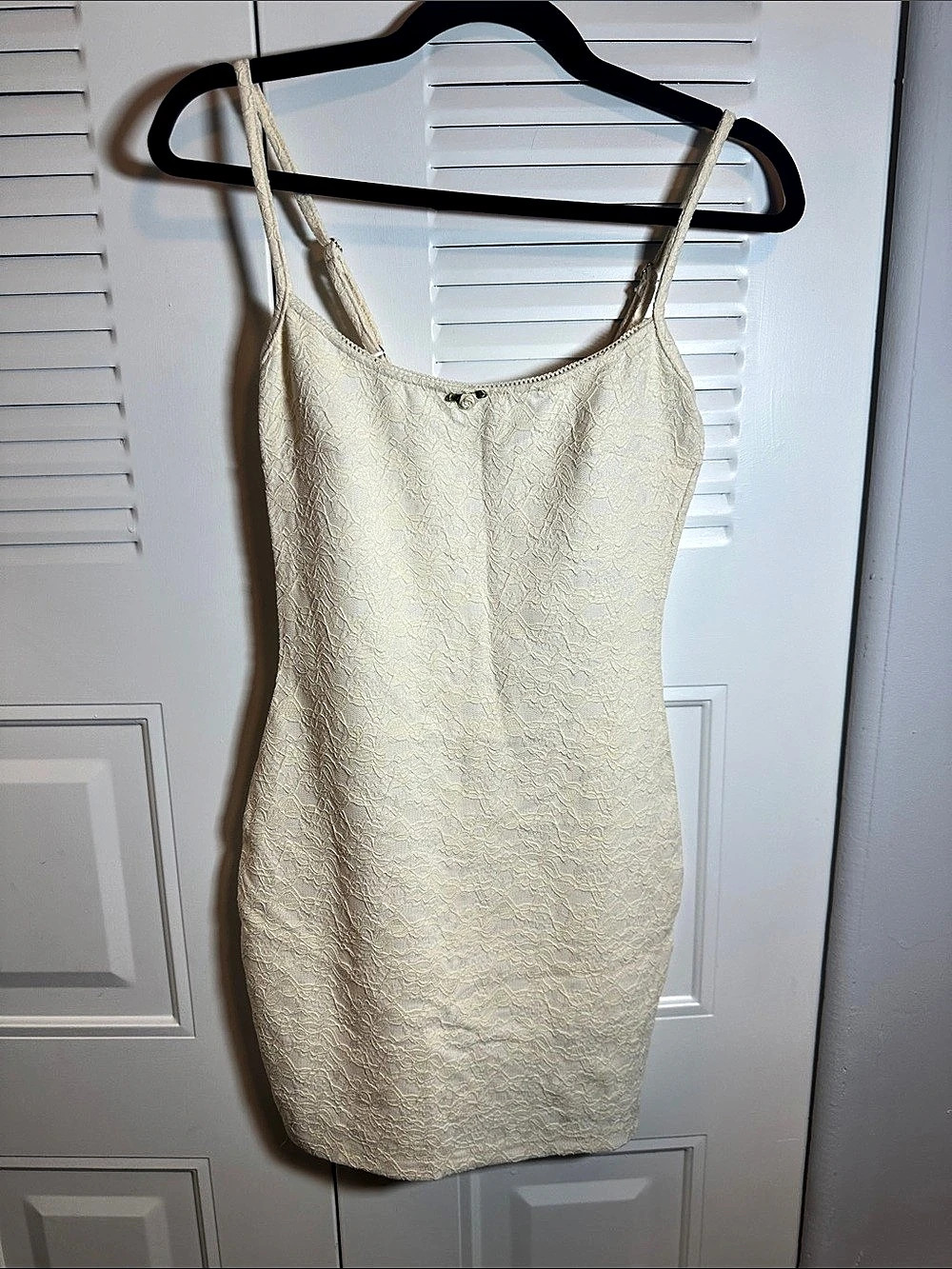 Floral Mini Dress in Cream Size Small